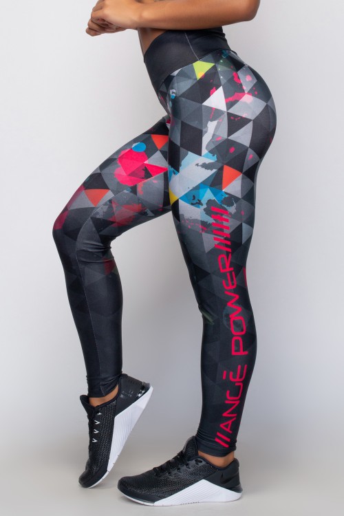 Calça Legging Feminina com Estampa Sublimada Grafite