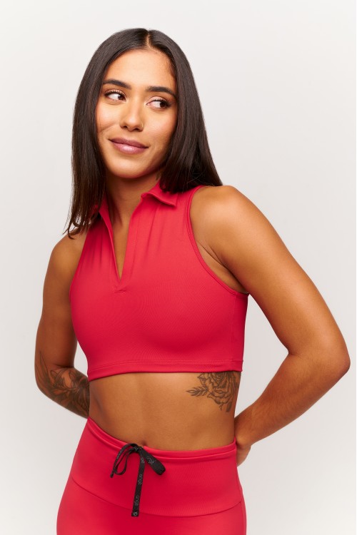 Top Vermelho Polo