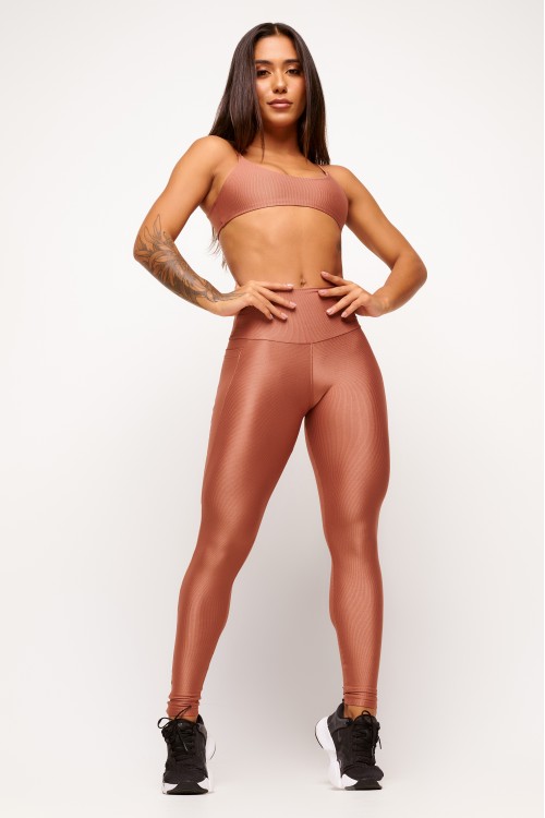Calça Legging Bronze com bolso Essence