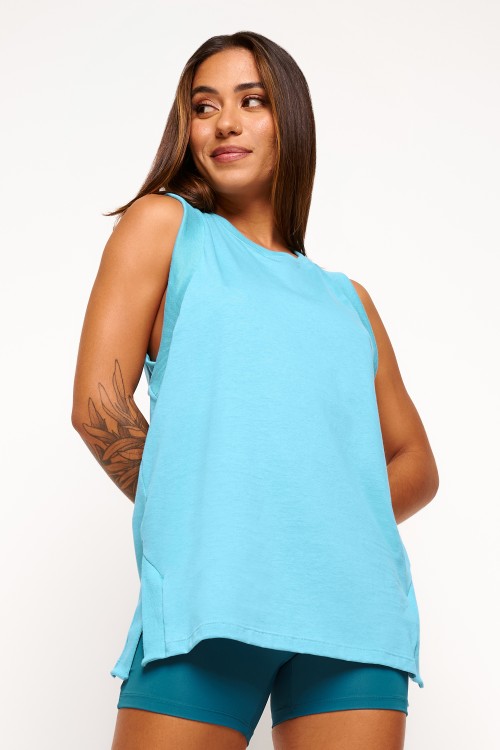 Regata Azul de Algodão Summit