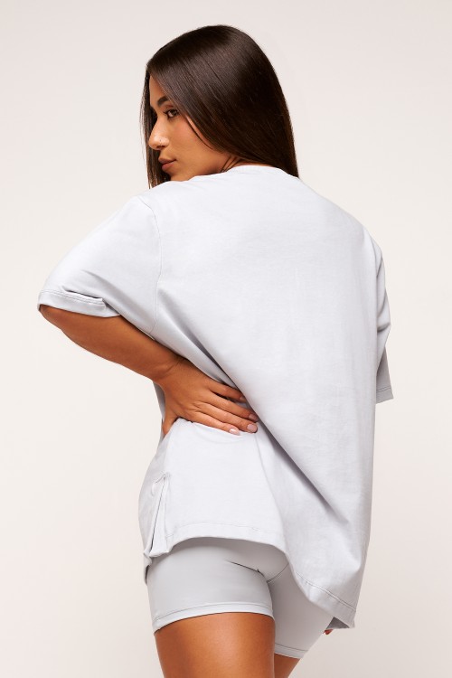 Blusa Cinza de Algodão Health and Wellness