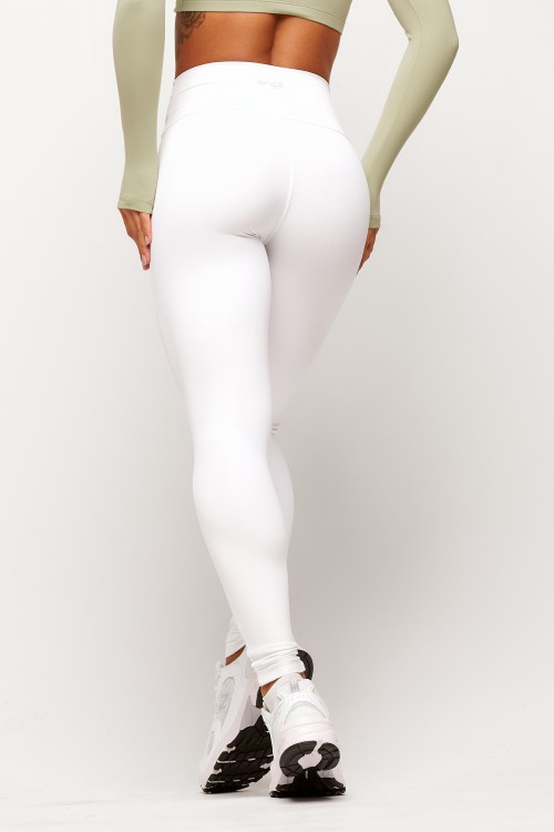 Calça Legging Branca sem costura frontal