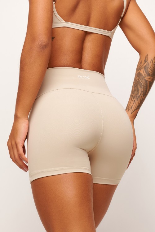 Short Areia sem costura frontal