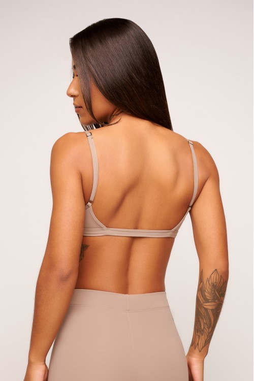 Top Marrom Básico Slim