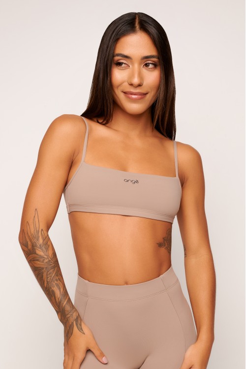 Top Marrom Básico Slim