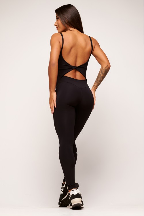 Macacão Preto Levanta Bumbum Fitspo